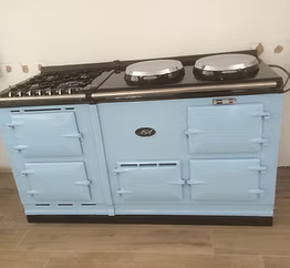 2 oven with module Soft blue, Multi-fuel